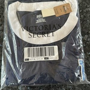 Pink/Victorias secret brand new with tags navy blue  tshirt size medium